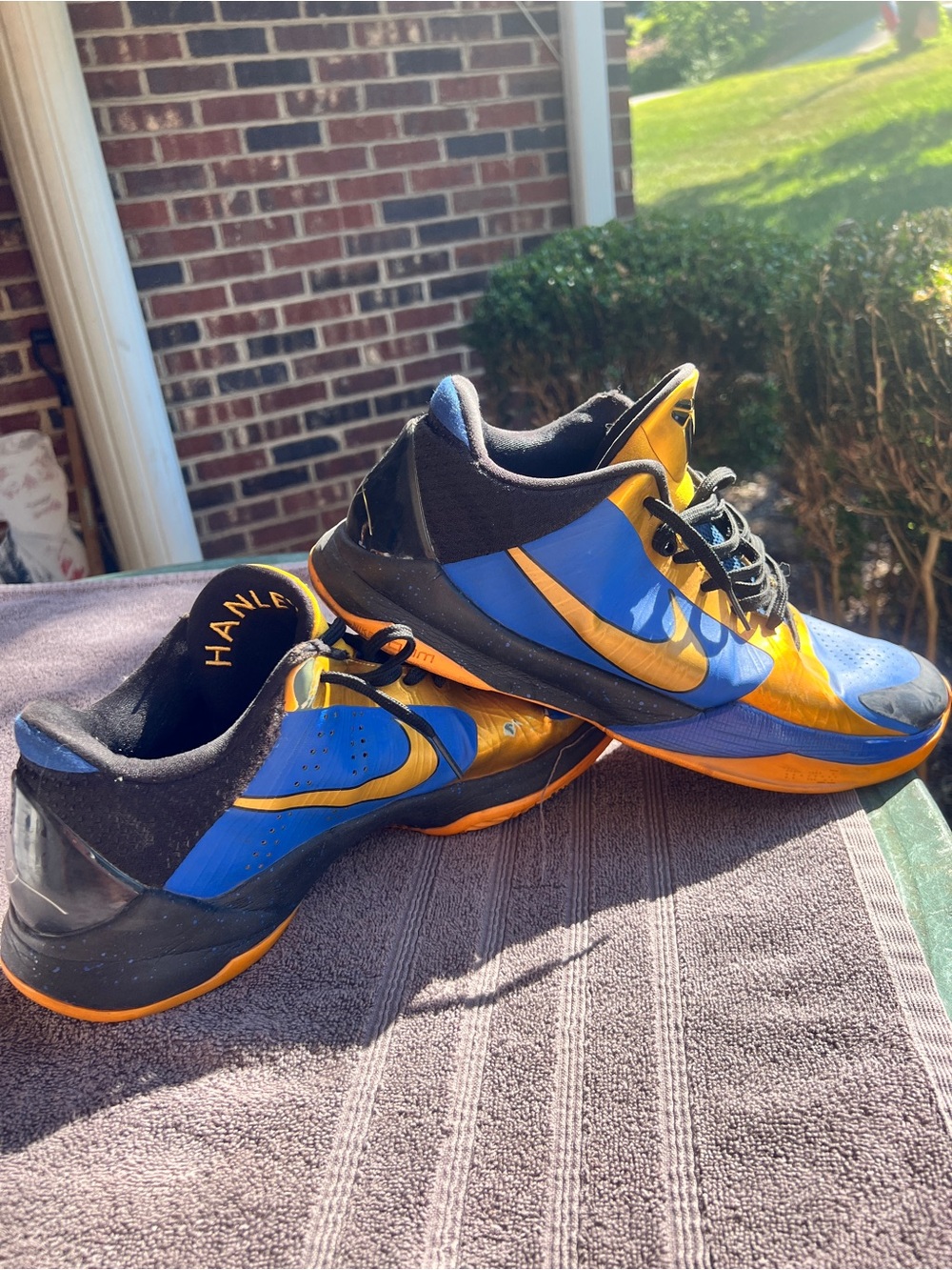 Nike Kobe’s Custom Men’s Blue & Gold Athletic Shoes (SEE PHOTOS) 3 pairs!!